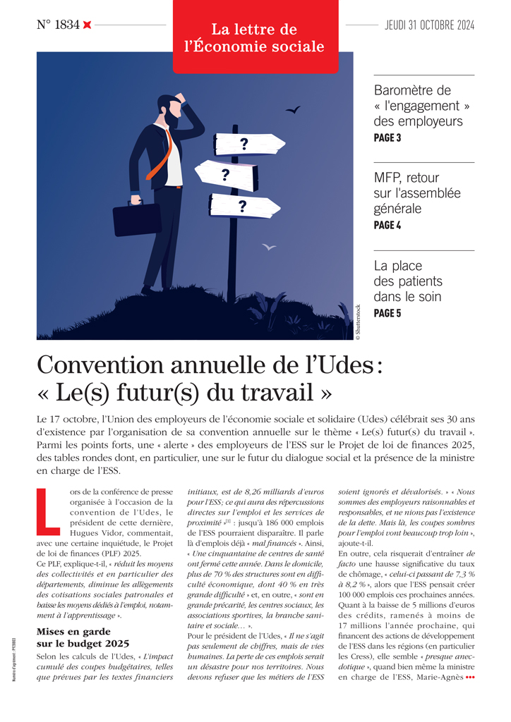 Convention annuelle de l'Udes : « Le(s) futur(s) du travail »