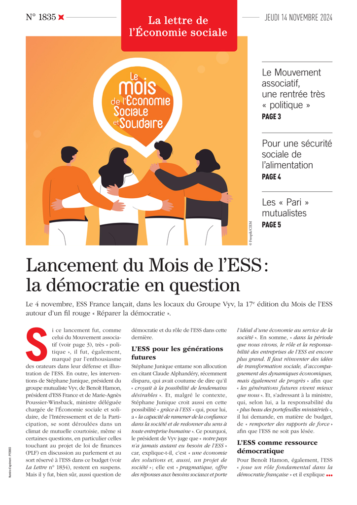 Lancement du Mois de l'ESS : la démocratie en question